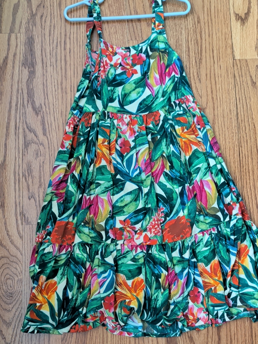Primark Tropical Floral Sundress in Green, Orange, Pink